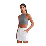 Dilvin Dikiş Detaylı Crop Top Atlet, 40, 101A30962, Antrasit, Kadın