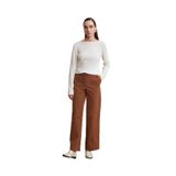 Dilvin Dikiş Detaylı Süet Pantolon, 36, 101A72257, Camel, Kadın