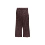 Dilvin Dikiş Detaylı Süet Pantolon, 38, 101A72257, Bordo, Kadın