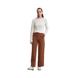 Dilvin Dikiş Detaylı Süet Pantolon, 40, 101A72257, Camel, Kadın