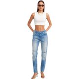 Dilvin Düşük Bel Comfort Likra Denim Pantolon, 38, 101A71440, Mavi, Kadın