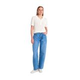 Dilvin Eskitmeli Mini Balon Denim Pantolon, 36, 101A71769, Mavi, Kadın