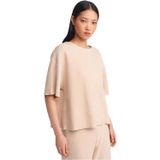 Dilvin Fitilli Crop T-Shirt, 40, 101A31537, Bej, Kadın