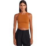 Dilvin Fitilli Crop Top Bluz, 36, 101A21104, Açık Kiremit, Kadın