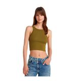 Dilvin Fitilli Crop Top Koyu Yağ Yeşili, 38, 101A21104, Koyu Yağ Yeşili, Kadın