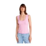 Dilvin Fitilli İnce Dokulu Triko Bluz, Standart, 101A10750, Pembe, Kadın