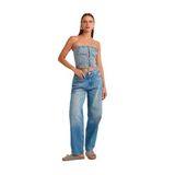 Dilvin İnce Kemerli Denim Balon Pantolon, 36, 101A71502, Mavi, Kadın