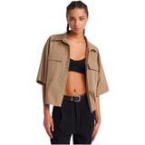 Dilvin İndigo Oversize Cepli Gömlek, 38, 101A50495, İndigo, Kadın