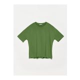 Dilvin Kadın Haki Basic T-shirt 3683