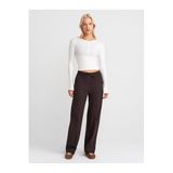 Dilvin Kahverengi Pijama Pantolon, 38, 101A72164, Kahve, kadın