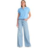 Dilvin Kar Yıkama Geniş Kesim Denim Pantolon, 34, 101A71776, Mavi, Kadın
