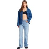 Dilvin Kar Yıkama Wideleg Denim Pantolon, 101A71792