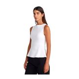 Dilvin Kayık Yaka Peplum Bluz, 36, 101A21001, Beyaz, Kadın