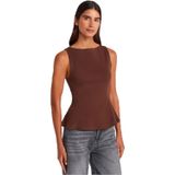 Dilvin Kayık Yaka Peplum Bluz, 40, 101A21001, Mor, Kadın