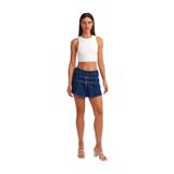 Dilvin Kemer Detaylı Mini Denim Etek, 40, 101A80567, Lacivert, Kadın