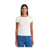 Dilvin Kısa Kollu Basic T-Shirt, 38, 101A31935, Ekru, Kadın
