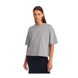 Dilvin Kısa Kollu Pamuklu T-shirt, 36, 101A31017, Gri, Kadın
