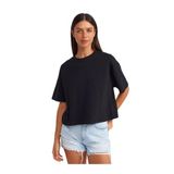 Dilvin Kısa Kollu Pamuklu T-shirt, 36, 101A31017, Siyah, Kadın
