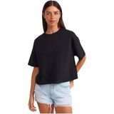 Dilvin Kısa Kollu Pamuklu T-shirt, 40, 101A31017, Siyah, Kadın