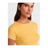 Dilvin Kontrast Kısa Kollu T-shirt, 36, 101A31750, Hardal, Kadın