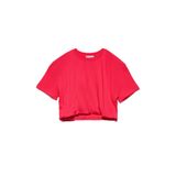 Dilvin Lastik Detaylı Pamuk T-shirt, 40, 101A30402, Fuşya, Kadın