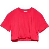 Dilvin Lastik Detaylı T-shirt, 36, 101A30402, Fuşya, Kadın