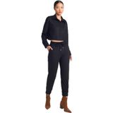 Dilvin Manşetli Jogger Süet Pantolon, 36, 101A71594, Siyah, Kadın