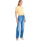 Dilvin Mom Fit Kot Pantolon, 38, 101A71780, Mavi, Kadın