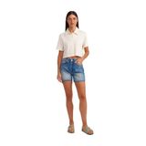 Dilvin Paçası Kesik Denim Şort, 34, 101A71514, Tint, Kadın