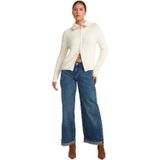 Dilvin Paçası Kıvrık Geniş Kesim Denim Pantolon, 38, 101A71743, Mavi, Kadın
