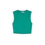 Dilvin Pamuklu Crop Top Atlet, 36, 101A30125, Yeşil, Kadın