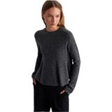 Dilvin Parıltılı Peplum Triko Kazak, Standart, 101A10832, Füme, Kadın
