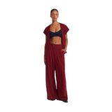 Dilvin Pensli Kısa Paça Pantolon, 36, 101A71585, Bordo, Kadın