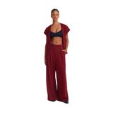Dilvin Pensli Kısa Paça Pantolon, 38, 101A71585, Bordo, Kadın