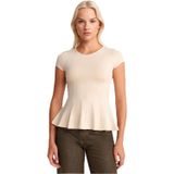 Dilvin Peplum T-Shirt, 36, 101A31992, Taş, Kadın