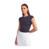 Dilvin Poliamid T-shirt, 40, 101A30856, Antrasit, Kadın