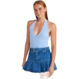 Dilvin Rengi Halter V Yaka Basic Bluz, 101A10794