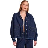 Dilvin Rins Yıkama Oversize Denim Mont, 36, 65362, Lacivert, Kadın