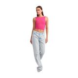 Dilvin Sırtı Açık Crop Top Bluz, 36, 101A30673, Fuşya, Kadın