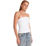 Dilvin Straplez Peplum Bluz, 38, 101A50880, Ekru, Kadın