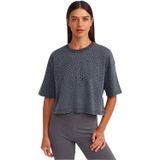 Dilvin Taş Baskılı Oversize T-shirt, 36, 101A30710, Antrasit, Kadın