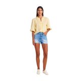 Dilvin Taşlanmış Mom Denim Şort, 34, 101A71974, Mavi, Kadın