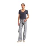 Dilvin V Yaka Basic T-shirt, 36, 101A03470, Antrasit, Kadın