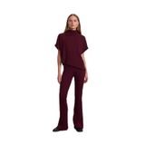Dilvin Yüksek Bel Örme Pantolon, 36, 101A71910, Bordo, Kadın