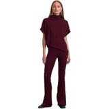 Dilvin Yüksek Bel Örme Pantolon, 40, 101A71910, Bordo, Kadın