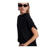 Dilvin Yün Karışımlı Oversize Süveter, Standart, 101A10839, Siyah, Kadın