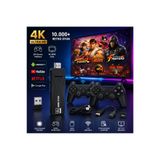 DİMA OFFİCİAL Winex 4K Android TV Stick ve Retro Game Konsol 10000 Atari Makinası Oyunlu 64GB Siyah