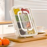 Dimber Snackle Box Konteyner, Kapaklı ve Saplı Bölünmüş Servis Tepsisi, Çatal Bıçak Düzenleyici Ekleme, 8 Meyve Çatalı, 2 Kaşık, Spor Etkinlikleri için Atıştırmalık Kutusu, Şeker, Meyve,