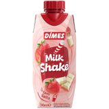 Dimes 310 ml Beyaz Çikolata Aromalı Çilekli Milkshake (6 adet)