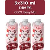 Dimes Cool Berry Mix Meyve Suyu Ferahlatıcı Hibiskus Aroması 310 ml 3 Adet